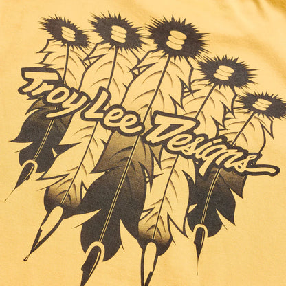 Troy Lee Designs Feathers Short Sleeve Tee - Youth - Bleached Melon