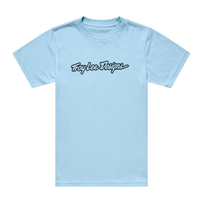 Troy Lee Designs Signature Short Sleeve Tee - Youth - Dawn Blue