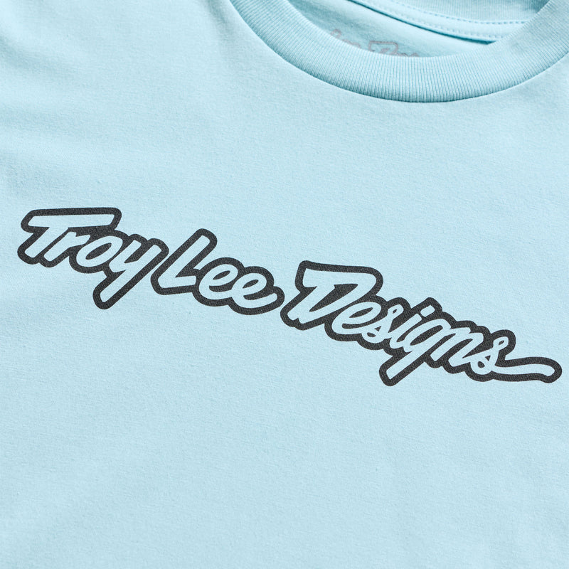 Troy Lee Designs Signature Short Sleeve Tee - Youth - Dawn Blue