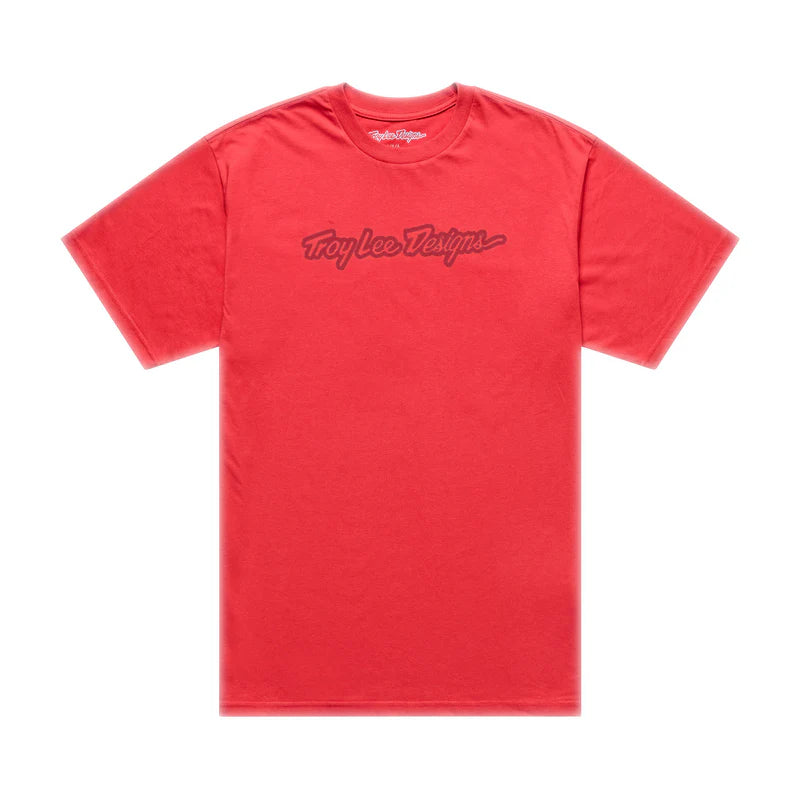 Troy Lee Designs Signature Short Sleeve Tee - Youth - Scarlet