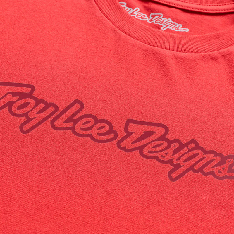 Troy Lee Designs Signature Short Sleeve Tee - Youth - Scarlet