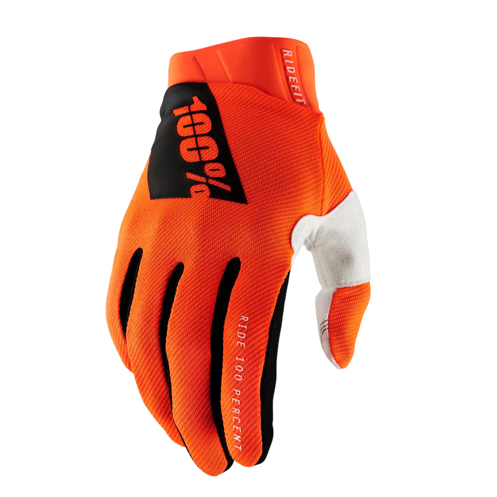 100% Ridefit Glove - Fluo Orange