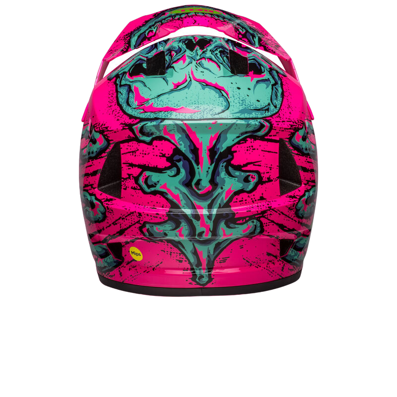 Bell Sanction 2 DLX MIPS Full Face Helmet - Bonehead - Gloss Pink-Turquoise