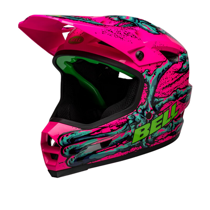 Bell Sanction 2 DLX MIPS Full Face Helmet - Bonehead - Gloss Pink-Turquoise