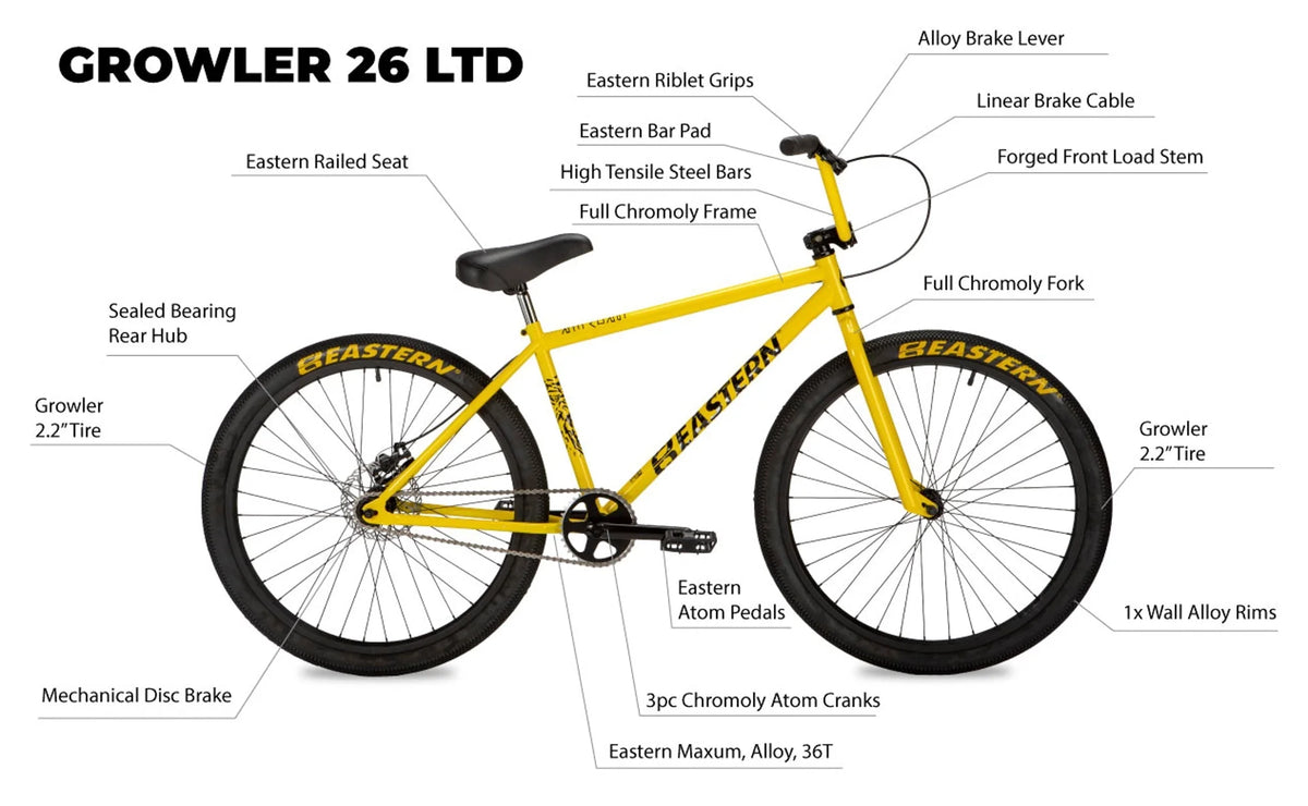 Eastern Growler LTD 26" BMX Cruiser - Pink