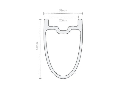 ENVE SES 4.5 700c Carbon Road Rim - Rear - Black-White