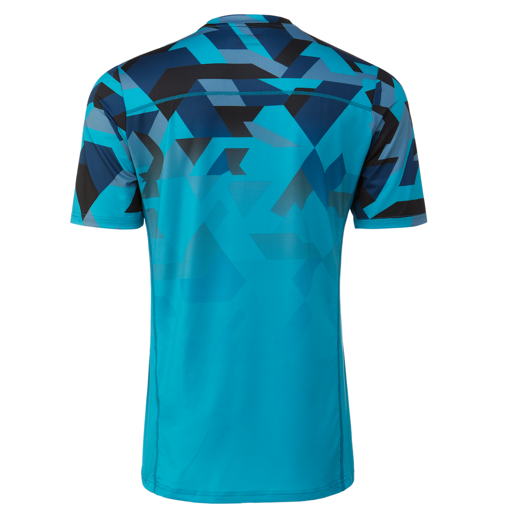 Yeti Enduro Short Sleeve MTB Jersey - Turq Geo Fade