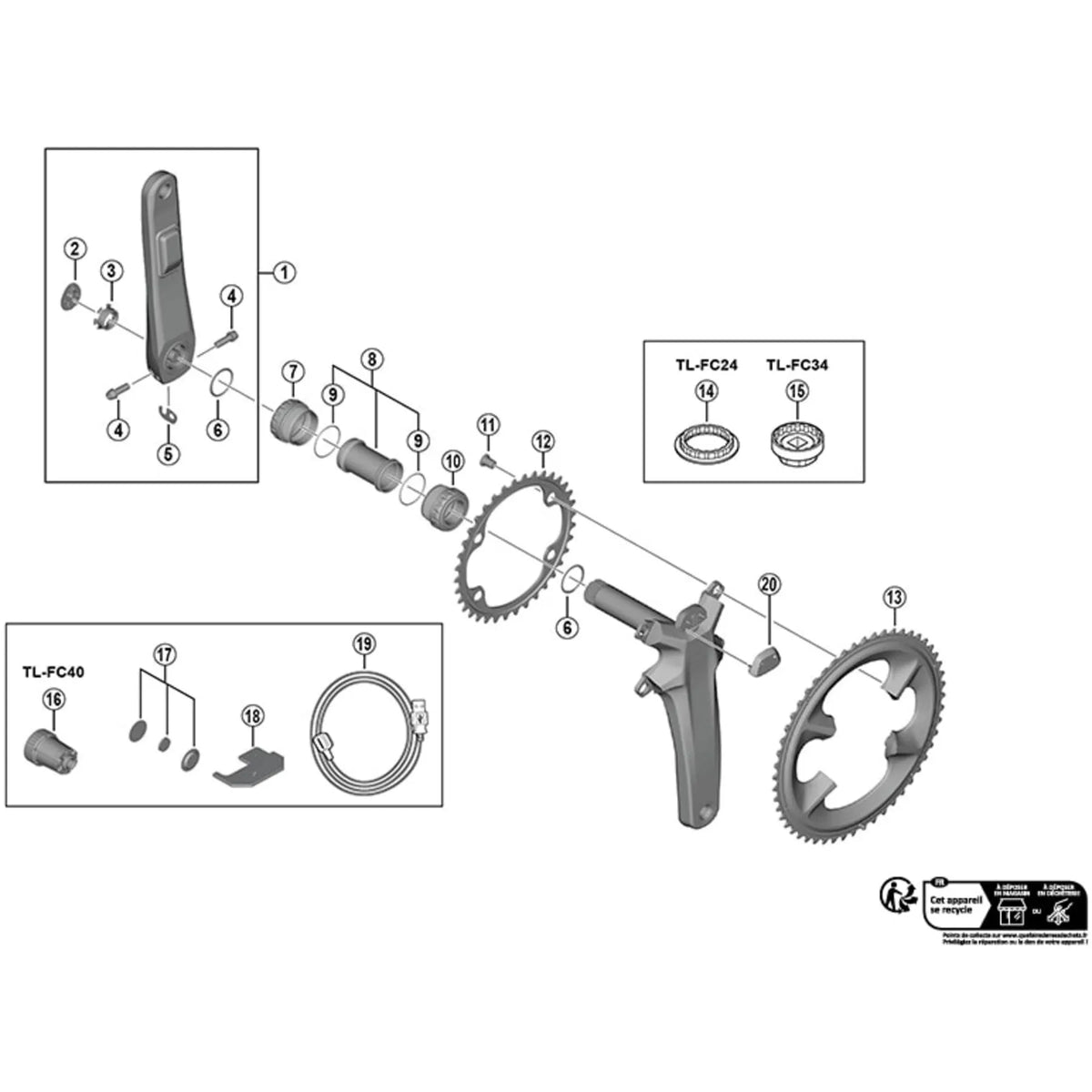 Shimano Dura ace C-R9200-P Left Hand Crank Arm