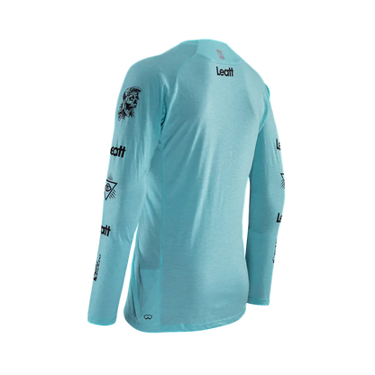 Leatt Gravity 2.0 Long Sleeve MTB Jersey - Aqua - 2024
