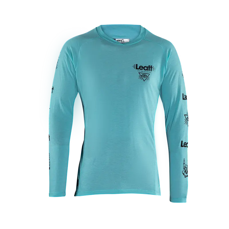 Leatt Gravity 2.0 Long Sleeve MTB Jersey - Aqua - 2024