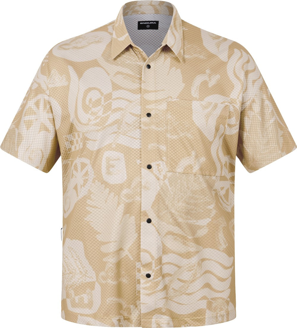 Endura AllTrack Ride Short Sleeve Resort Shirt - Sand