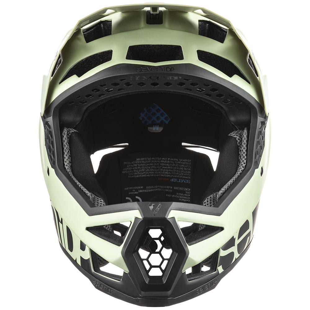 7 iDP Project 23 Fiberglass Full Face Helmet - Glacier Green-Black