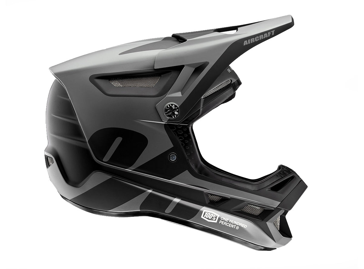 100% AIRCRAFT COMPOSITE Full Face Helmet - LTD Black Black X-Small 
