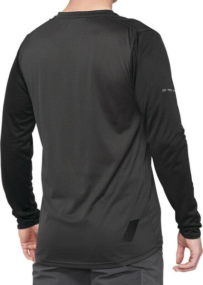 100% Ridecamp Long Sleeve MTB Jersey - Black-Charcoal