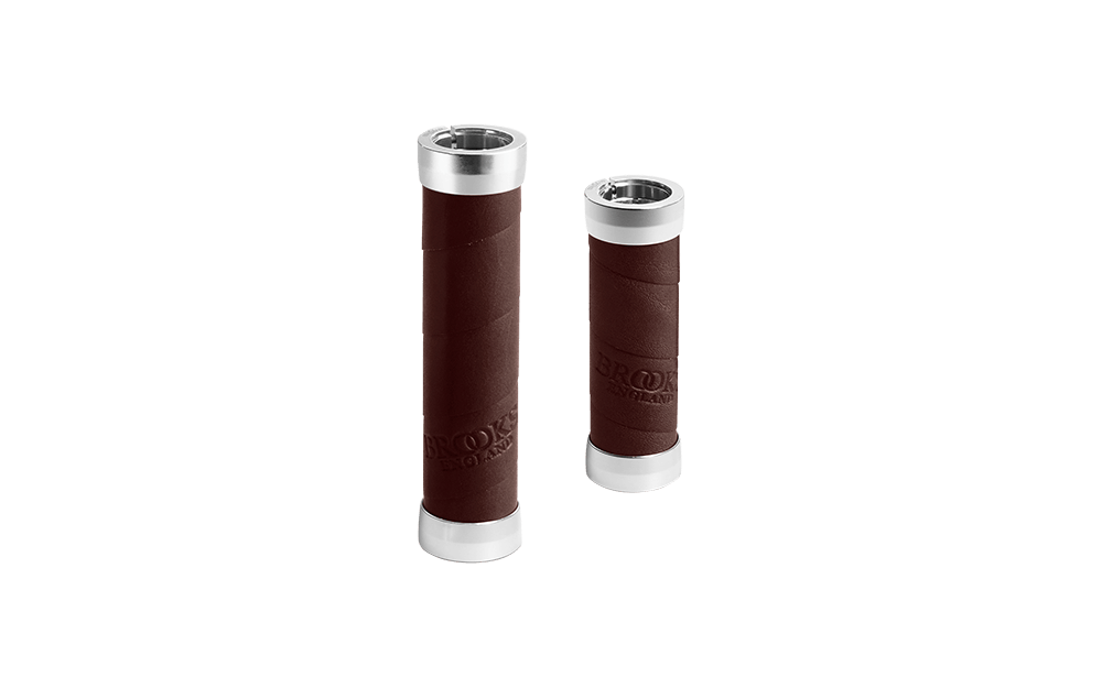 Brooks England Classic Slender Leather Grips - Antique Brown Antique Brown 130/130 