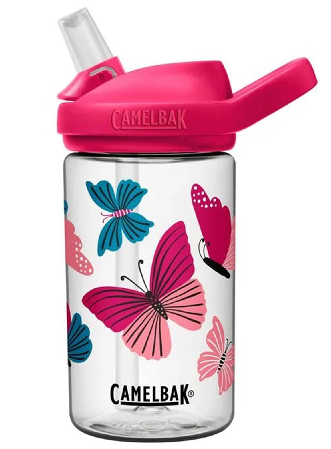 Camelbak eddy+ Kids Water Bottle - 14oz - Colorblock Butterflies - 2021 Colorblock Butterflies  