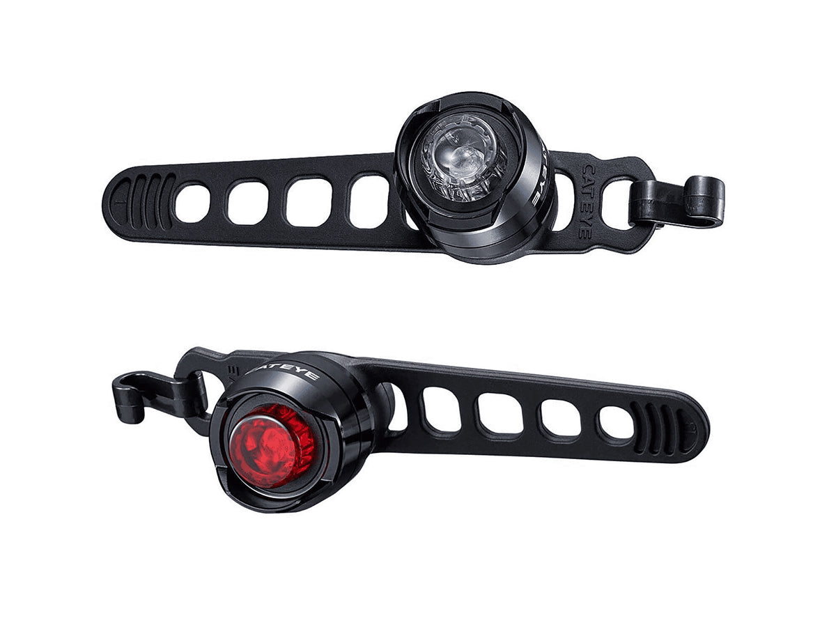Cateye ORB Safety Light Set - Batteries Included Silver  
