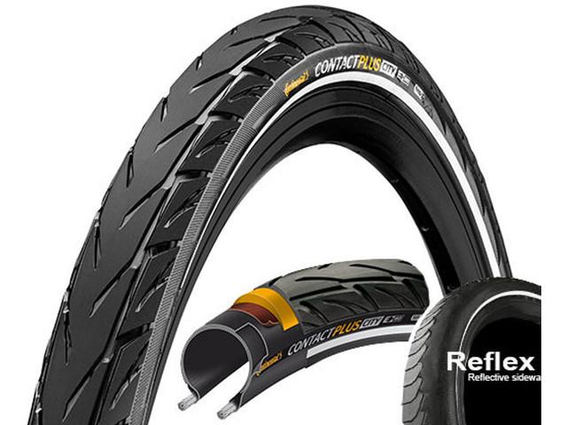 Continental Contact Plus City 26" Wire Road Tire - Black-Reflex Black - Reflex 1.75" 