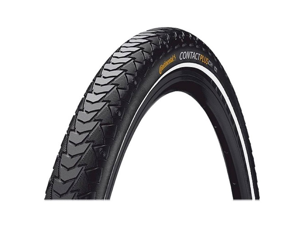 Continental Contact Plus 26" Wire Road Tire - Black-Reflex Black - Reflex 1.75" 