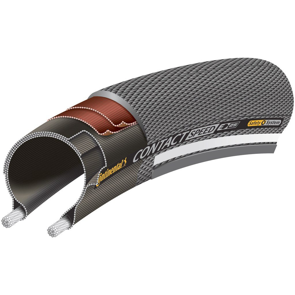 Continental Contact Speed 27.5" Wire Road Tire - Black Black 1.25" 