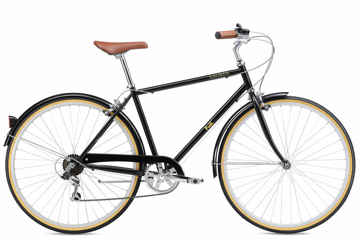 Fuji Sagres 700c City Bike - Black Black 43cm (17") 