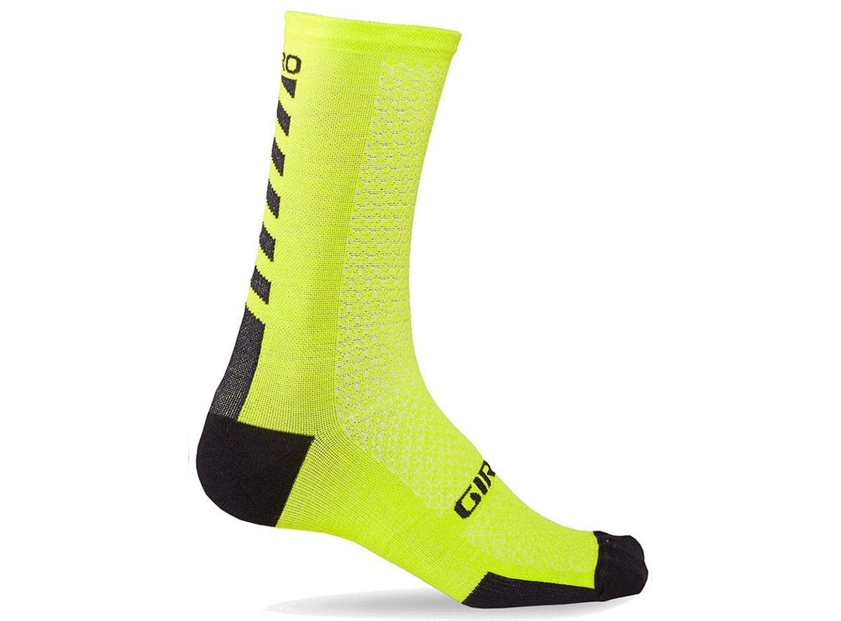 Giro HRC+ Merino Sock - Bright Lime-Black Bright Lime - Black Small 