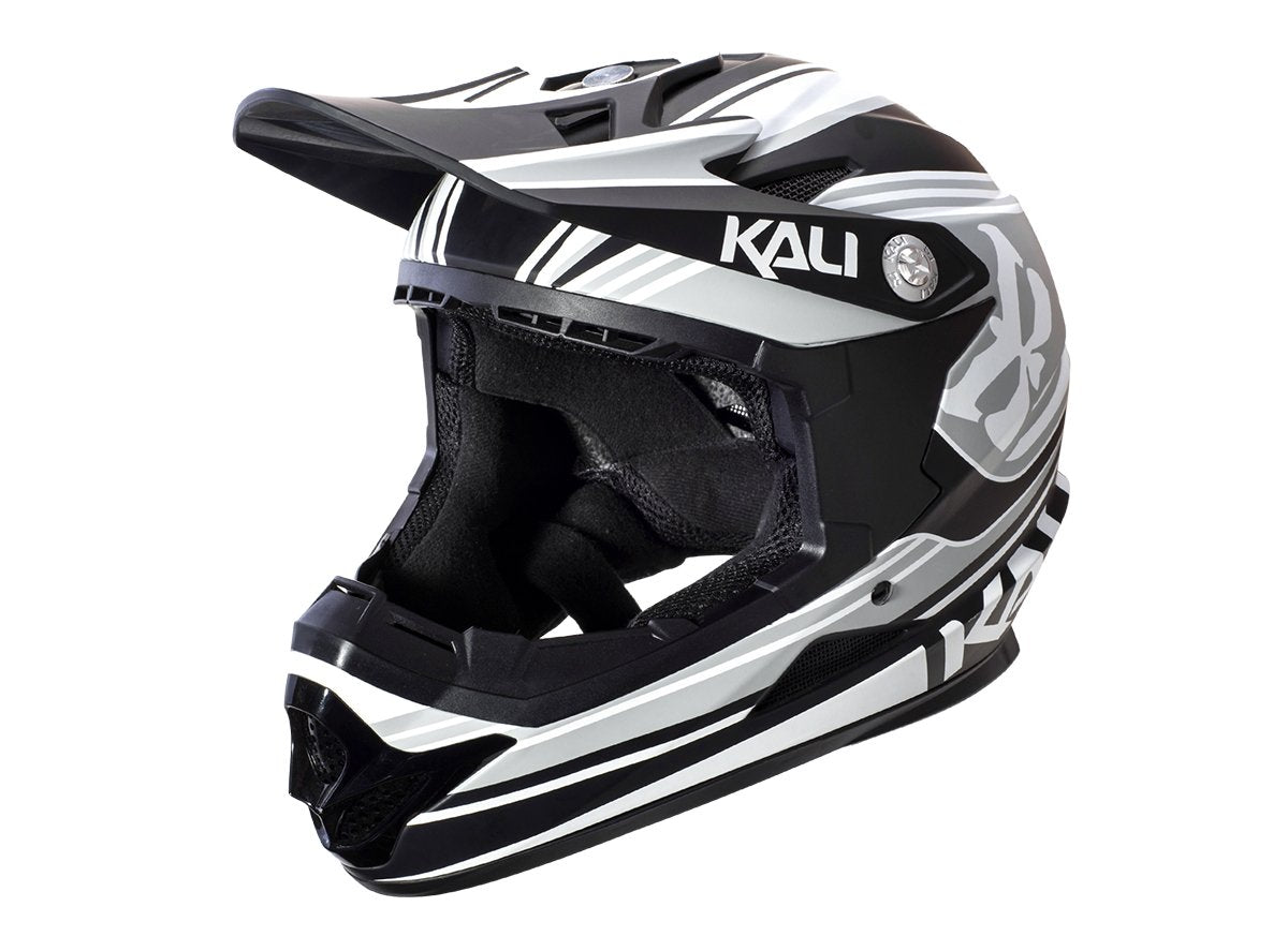Kali Zoka Full Face Helmet - Slash - Gray-Black Gray - Black Small 