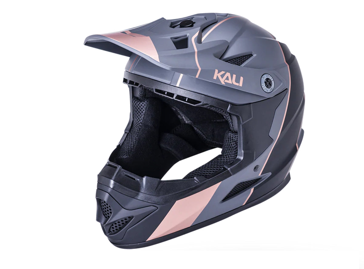 Kali Zoka Full Face Helmet - Stripe Matt Black-Bronze Matt Black - Bronze Small 