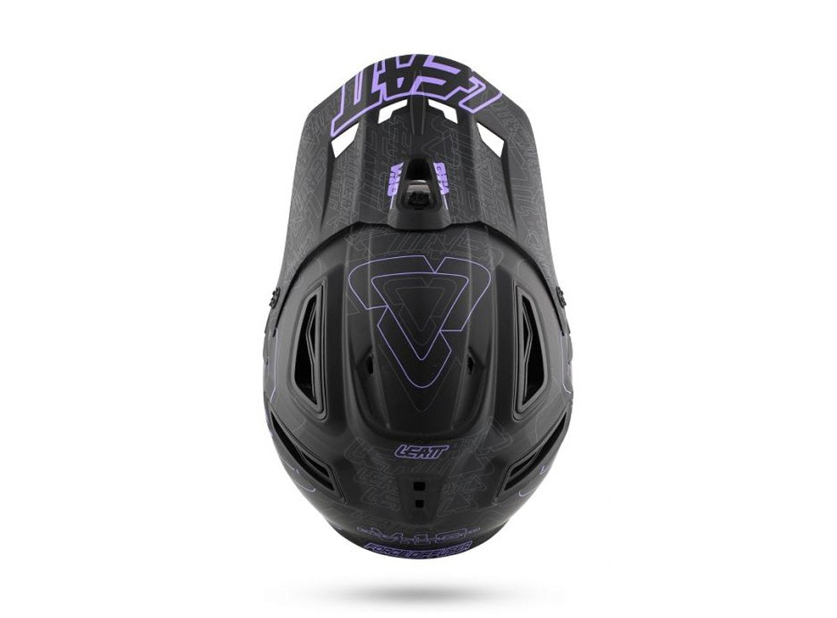 Leatt DBX 5.0 V10 Full Face Helmet - Black-Purple Black - Purple - Gray Small 