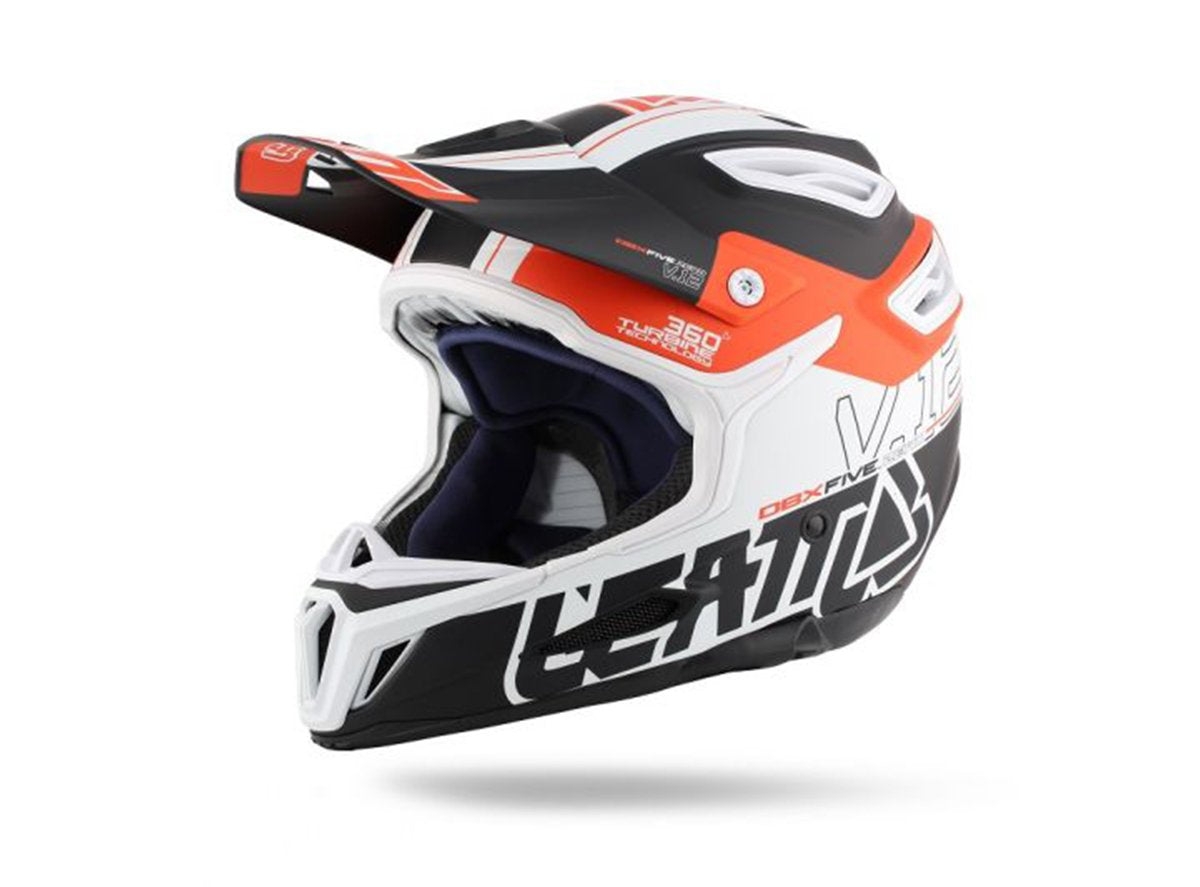 Leatt DBX 5.0 V12 Full Face Helmet - Black-Orange-White Black - Orange - White X-Small 