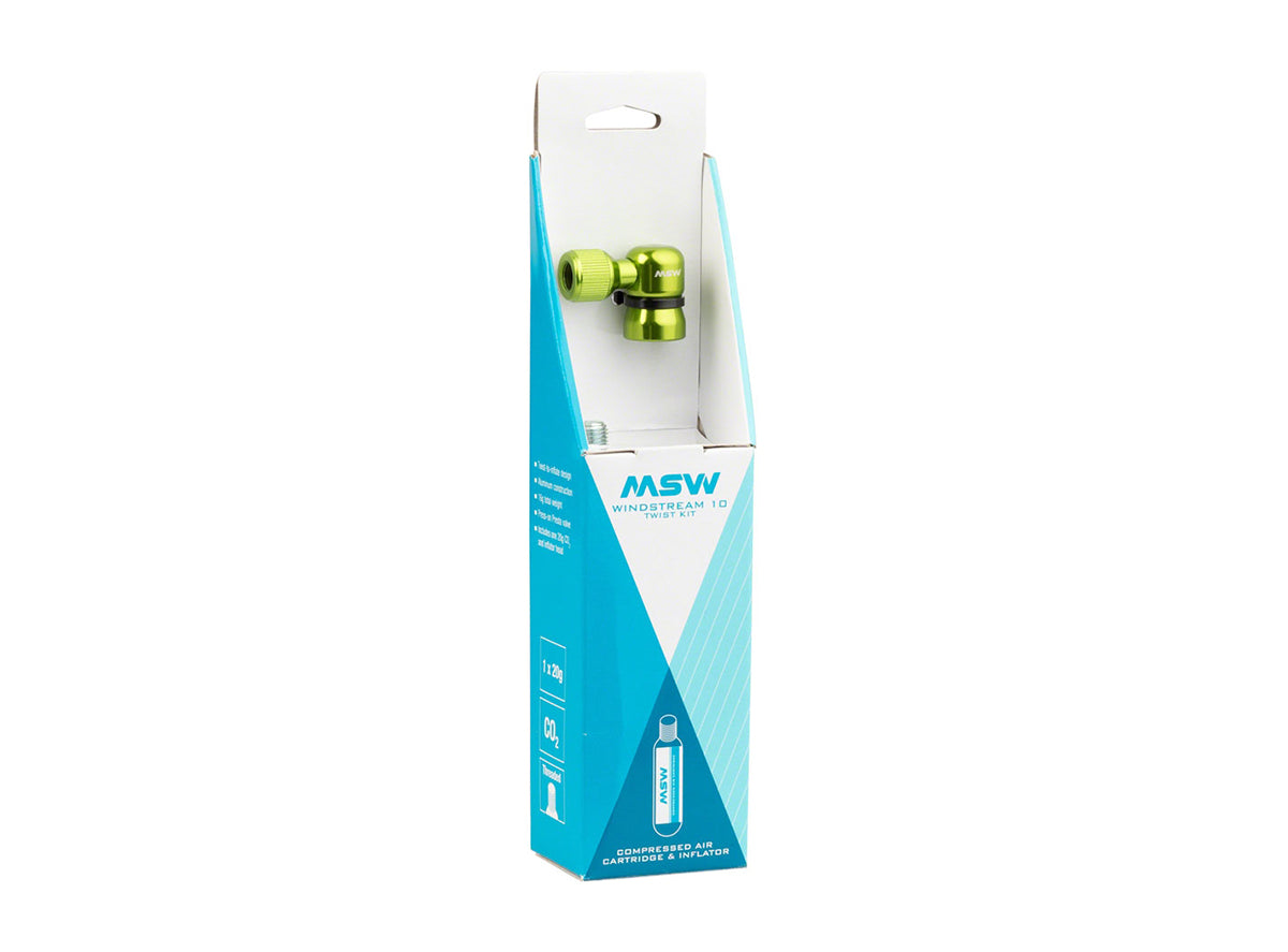 MSW Windstream Twist 20 CO2 Kit Green With 2x20g Cartridges 
