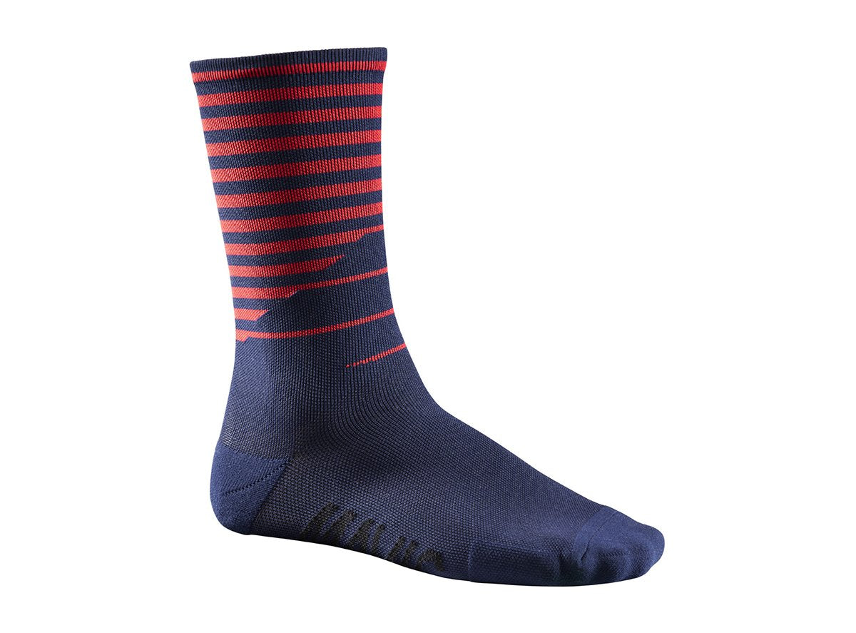 Mavic Allure Ltd Sock - Black-Fiery Red Black - Fiery Red Medium 