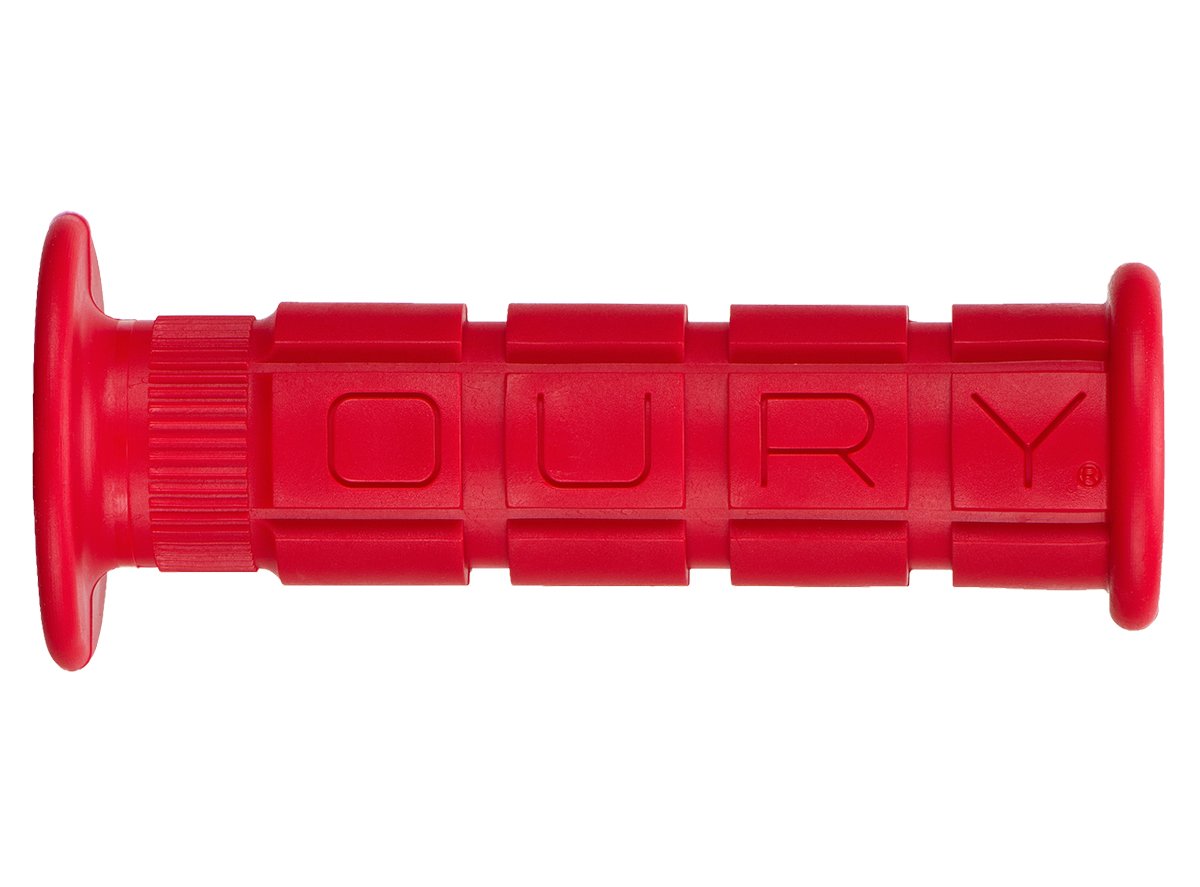 Oury Single Compound Grips with Flange - Red Red  