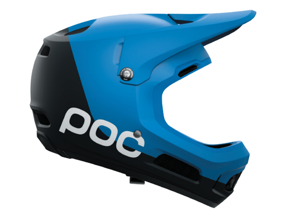 POC Coron Air MIPS Full Face Helmet - Opal Blue-Uranium Black Metallic