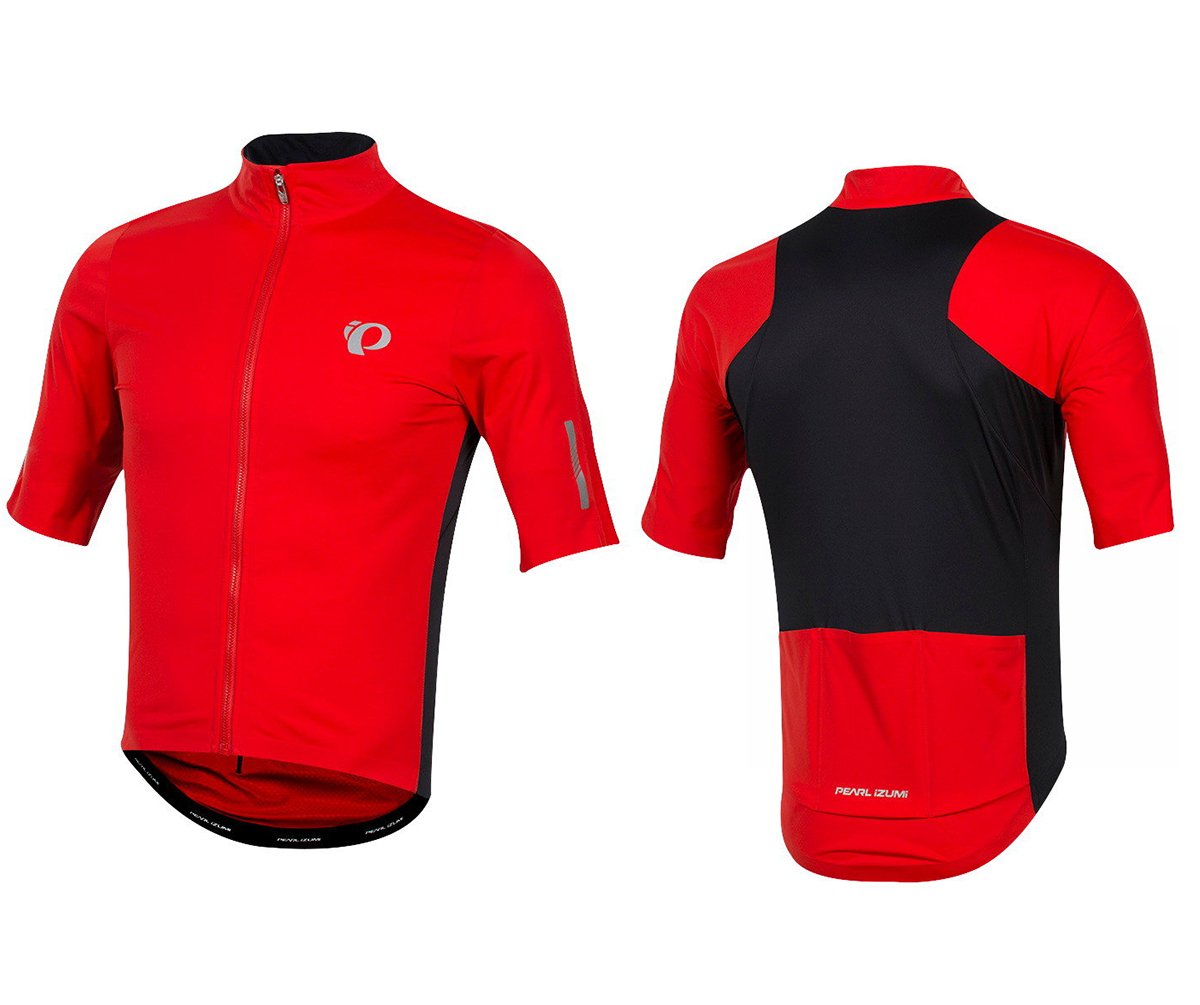Pearl Izumi PRO Pursuit Wind Short Sleeve Road Jersey - Torch Red-Black Torch Red - Black Medium 