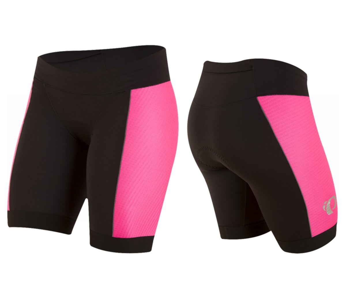 Pearl Izumi Elite Pursuit Tri Half Short - Womens - Black-Screaming Pink Black - Screaming Pink Large 