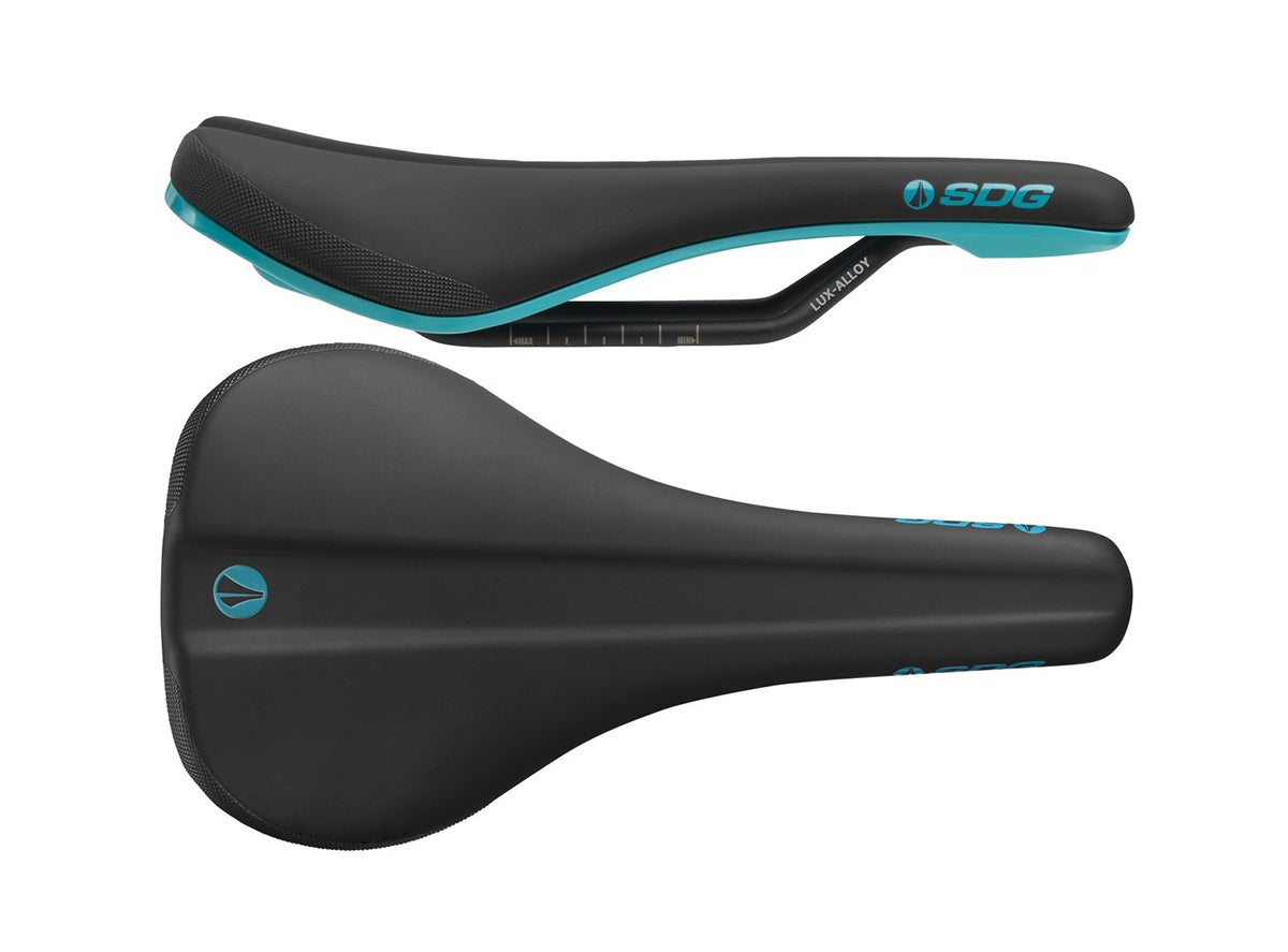 SDG Bel Air V3 Lux Alloy Rail Saddle - Turquoise Turquoise  