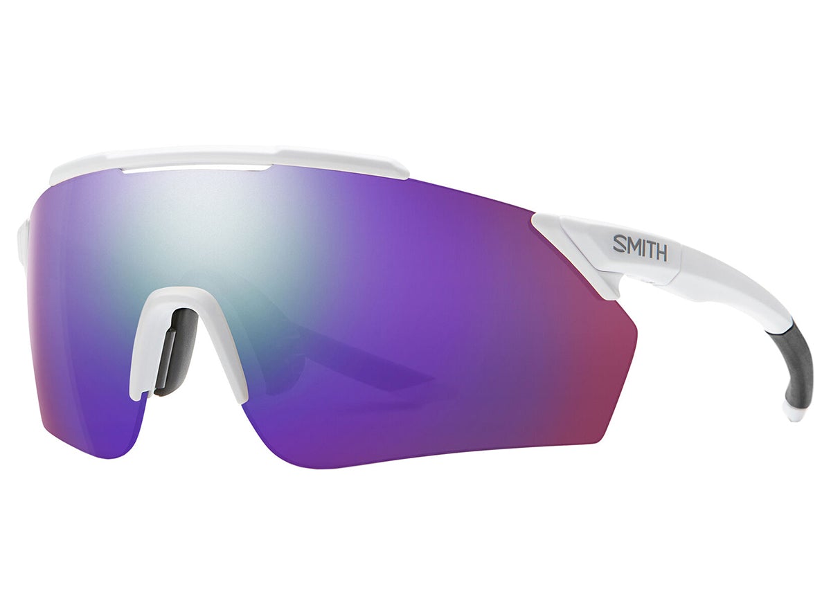 Smith Ruckus Performance Sunglasses - Matt White Matt White ChromaPop Violet Mirror Lens 