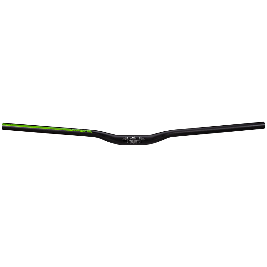 Spank Spoon 800 Riser Handlebar - Black-Green Black - Green 31.8mm - 800mm 20mm