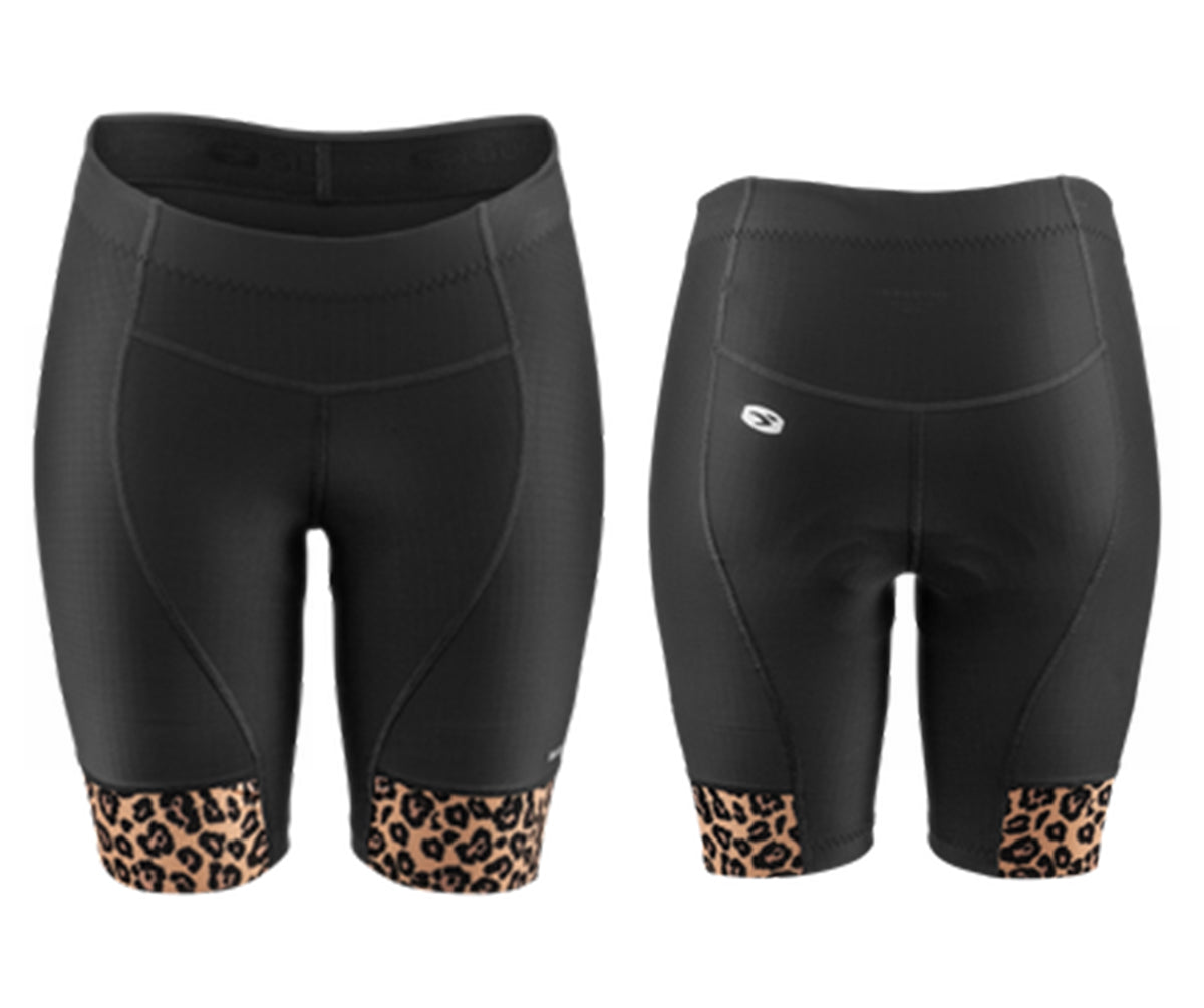 Sugoi Evolution Print Lycra Short - Womens - Black-Leopard Black - Leopard X-Small 