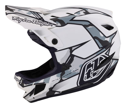Troy Lee Designs D4 Composite Full Face Helmet with MIPS - Matrix Camo - White - 2023
