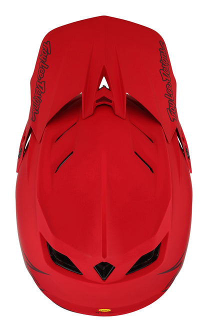 Troy Lee Designs D4 Composite Full Face Helmet with MIPS - Stealth - Red - 2023