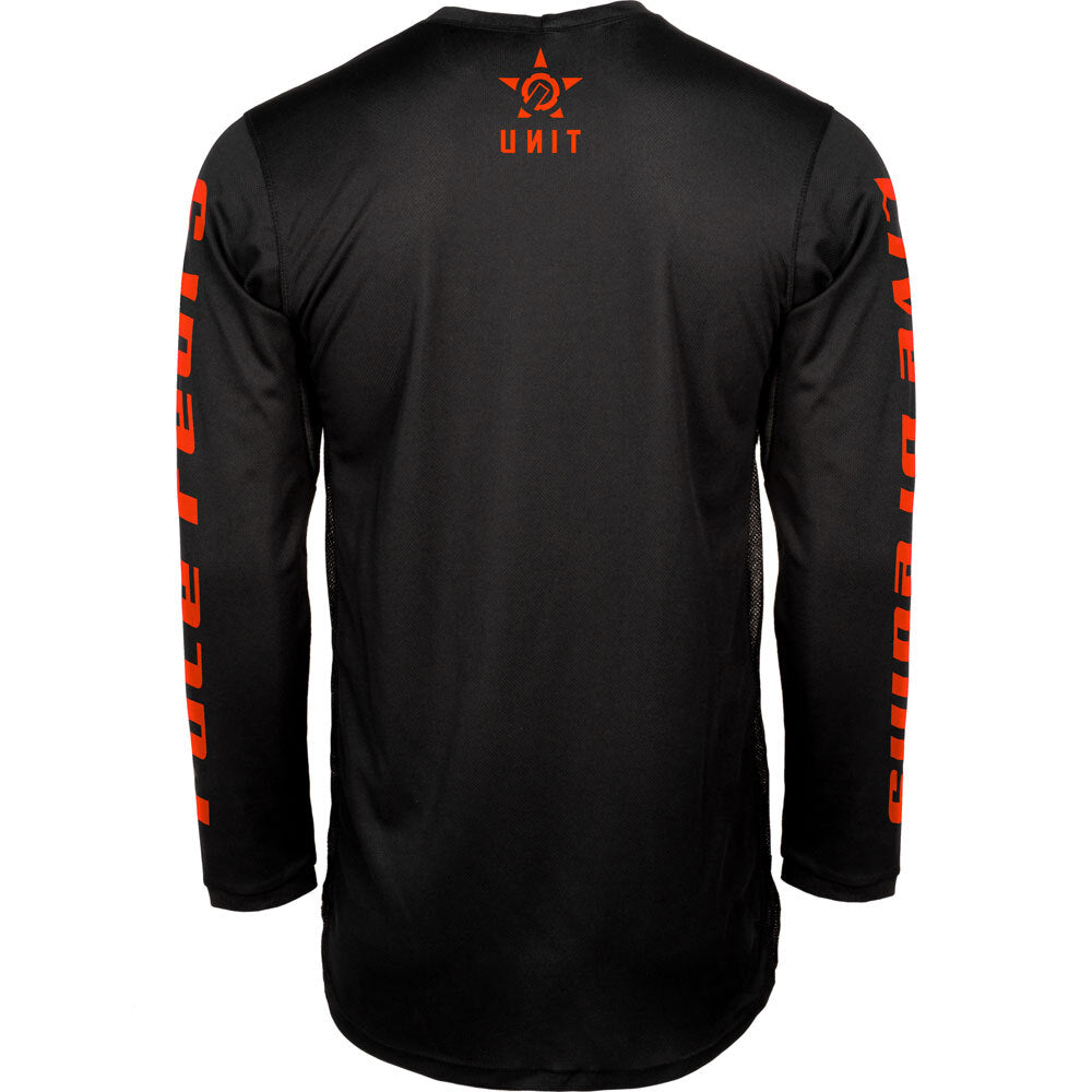 Unit Face Fears Long Sleeve MTB Jersey - Black