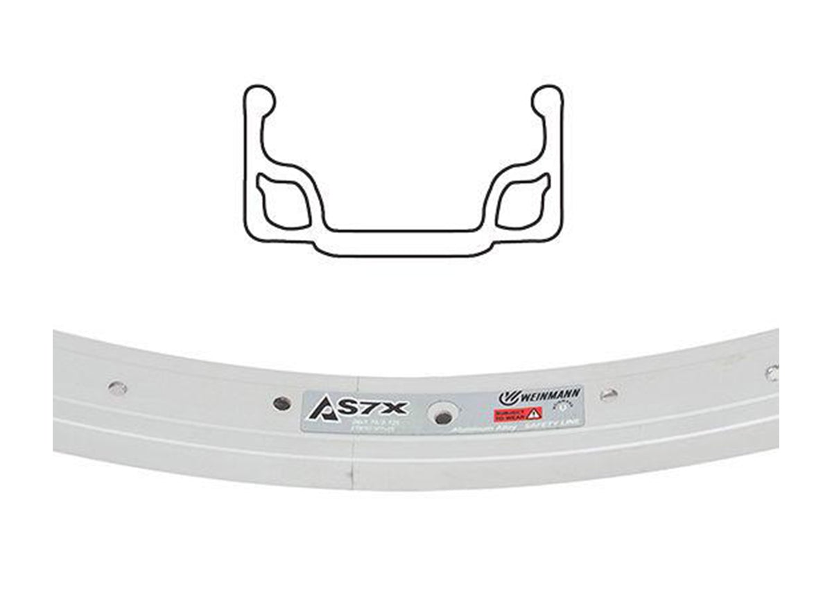 Weinmann AS7X 26" MTB Rim - Silver Silver 36h - Schrader 
