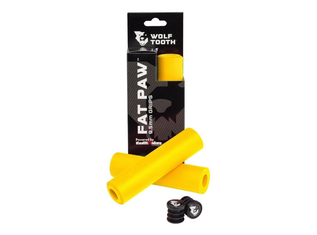 Wolf Tooth Components Fat Paw Grips - Yellow Yellow  