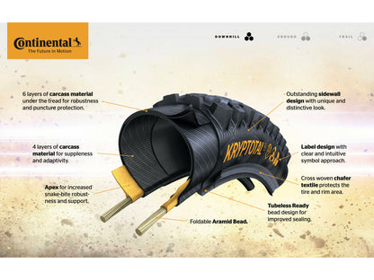 Continental Kryptotal-F Enduro 29" Folding MTB Tire - Front