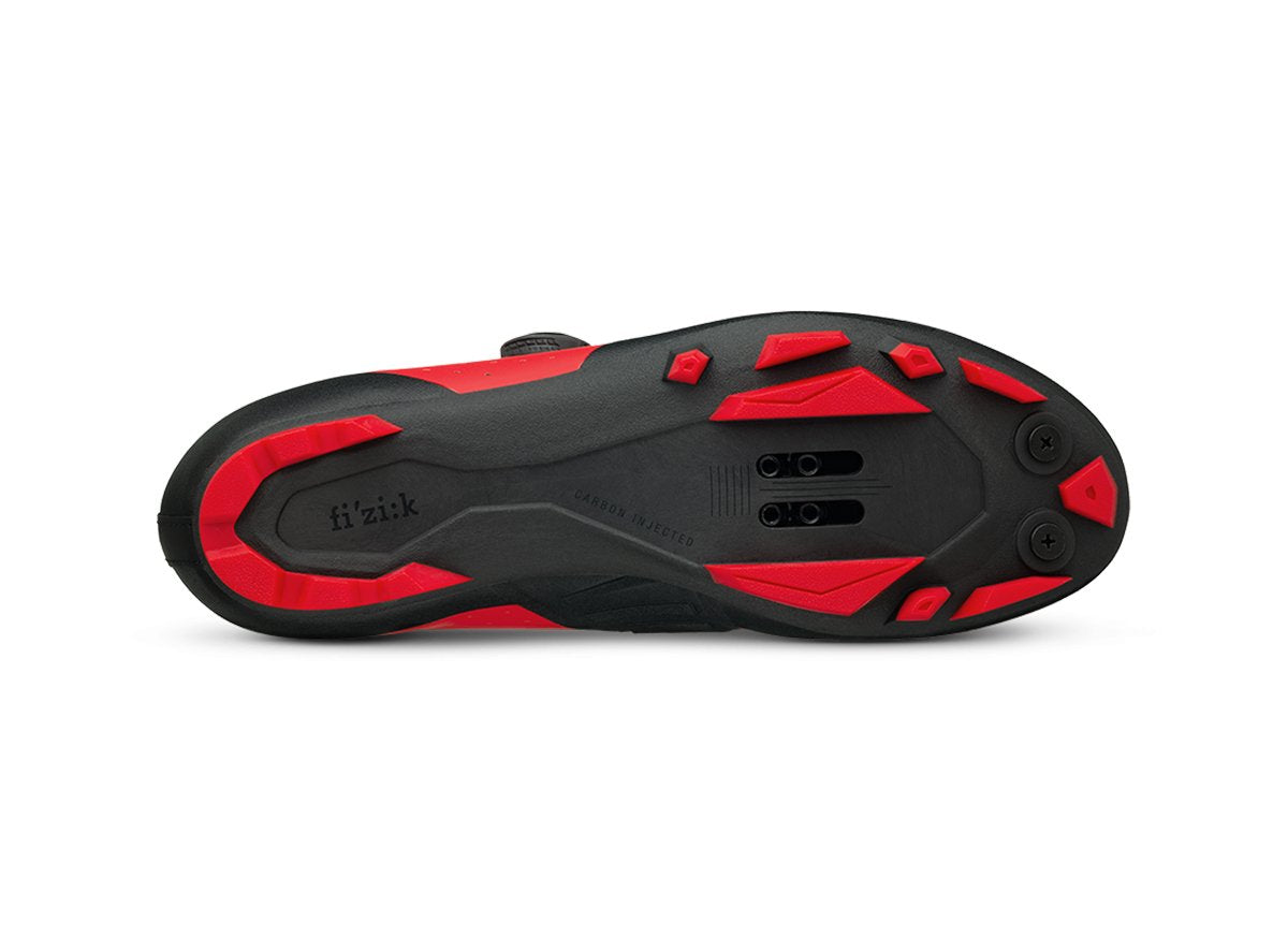 Fizik X3 Vento Overcurve Clipless MTB Shoe - Red-Black