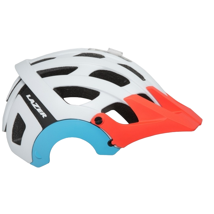 Lazer Revolution MTB Helmet - Matt White-Coral Blue