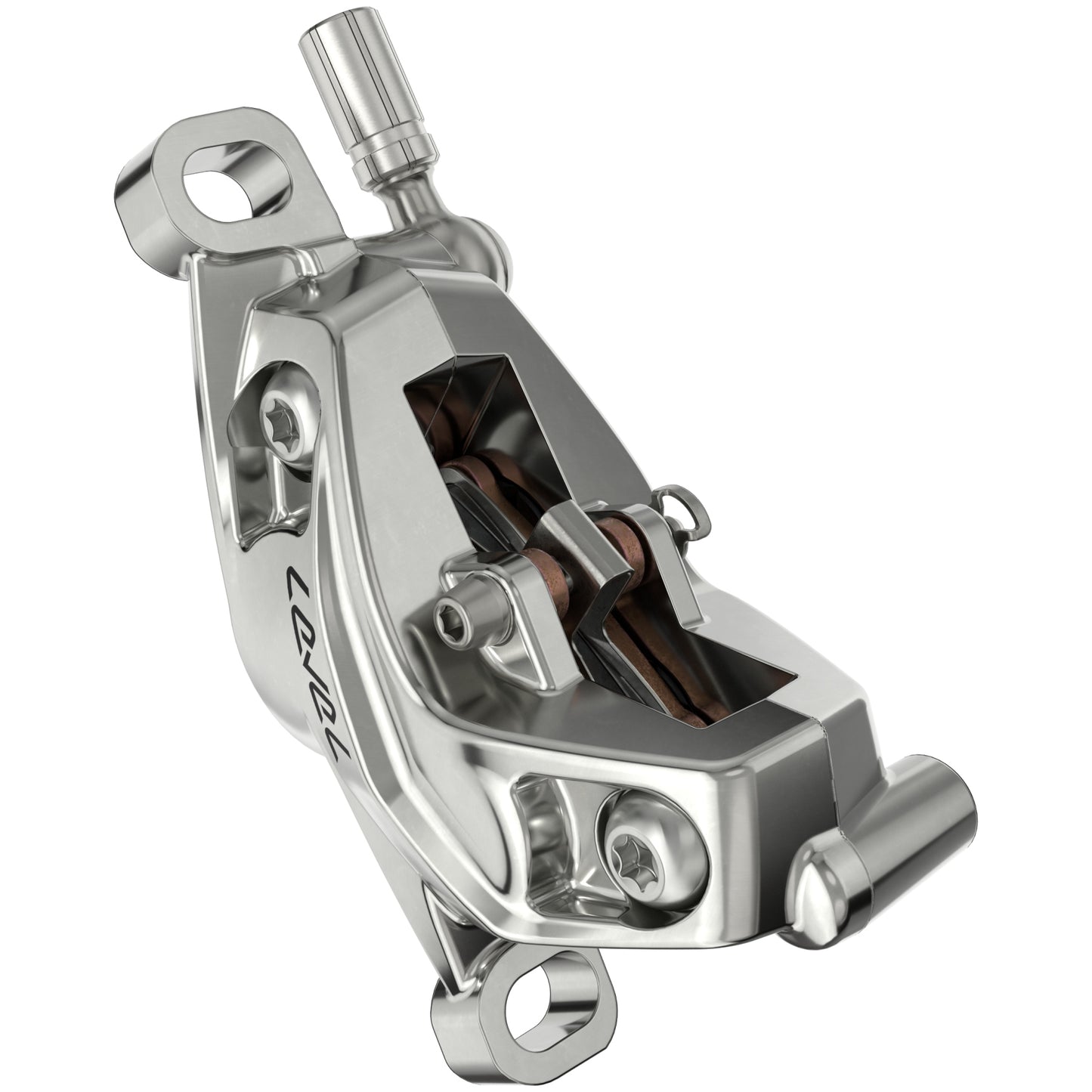 SRAM Level Ultimate Stealth Disc Brake and Lever - 4 Piston - Rear - Black-Silver